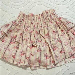 Floral Pink Ruffle Skirt